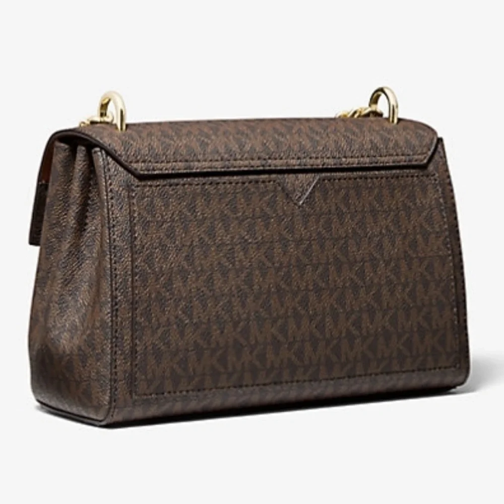 Michael Kors Lita Brown and Pink Crossbody Bag - Picture 2 of 13